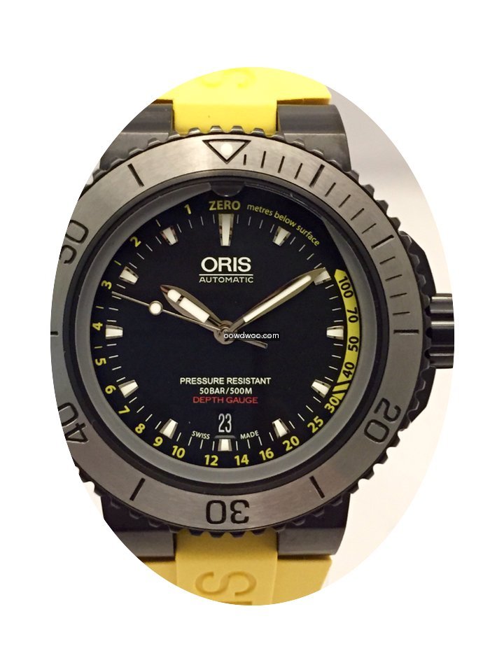 Oris Aquis Depht Gauge DLC Black New War...