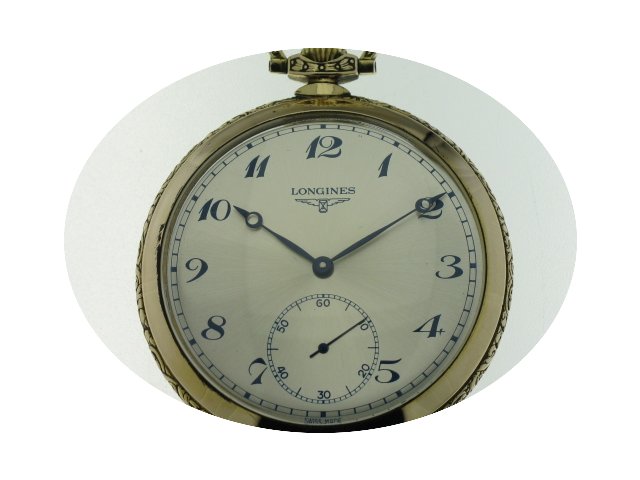 Longines orologio tasca argento vermeill...