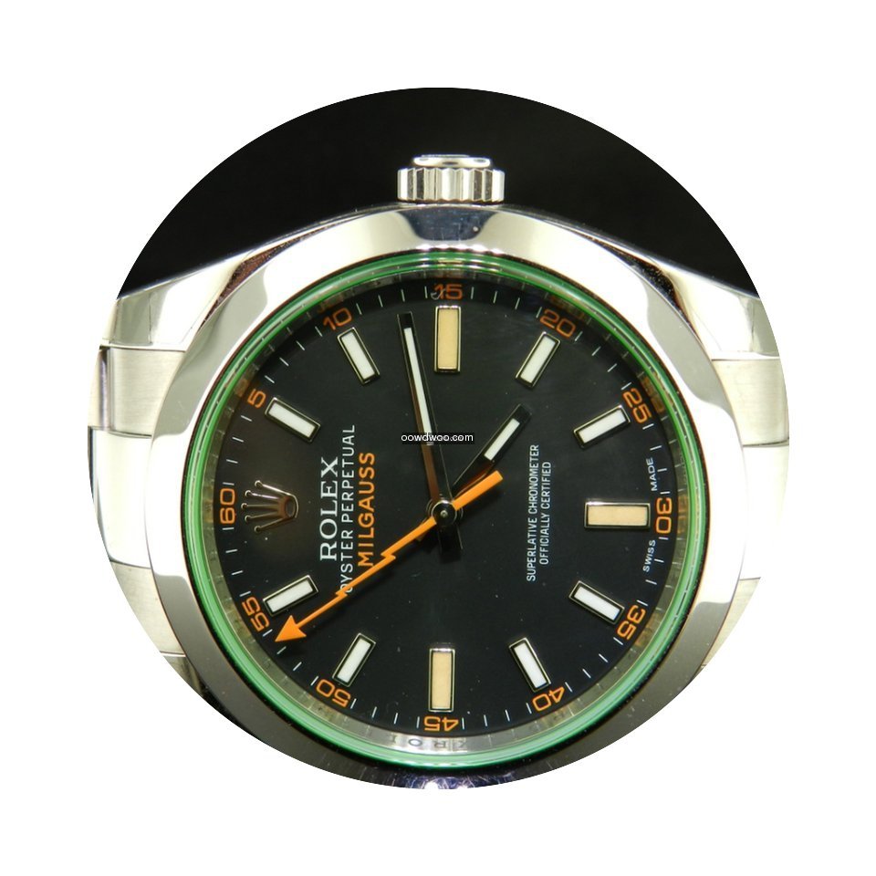 Rolex Milgauss Ref. 116400gv Vetro Verde...