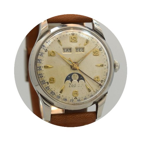 Zodiac Triple Date Moonphase circa 1950'...