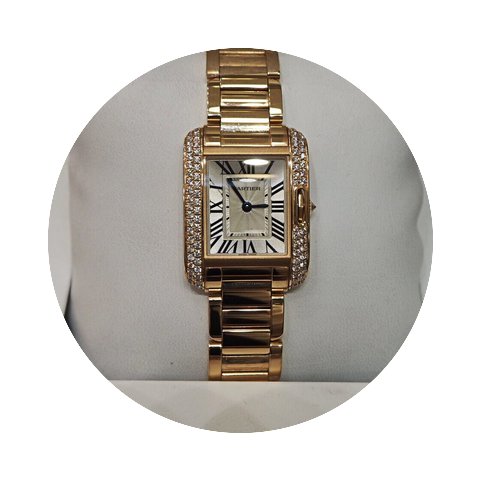 Cartier New Tank Anglaise pink gold with...