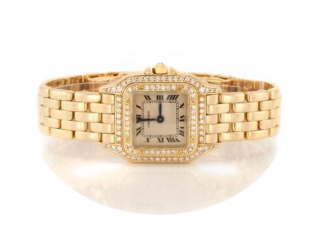 Cartier Panthère Mini Damenuhr Gelbgold...