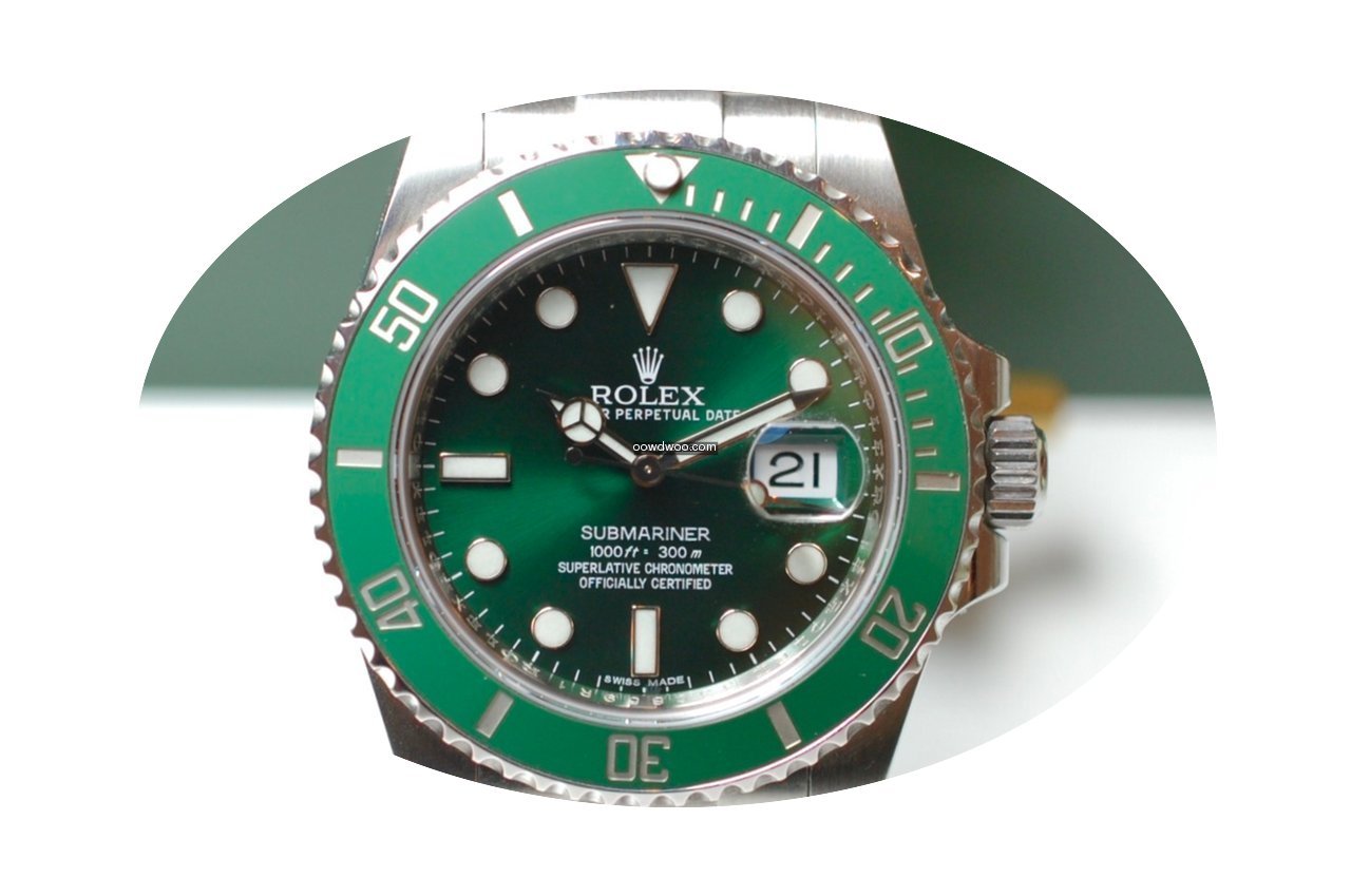 Rolex Submariner Hulk Keramik Grün Rand...