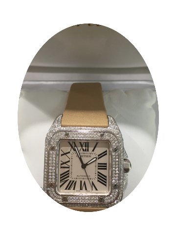 Cartier Santos 100 Medium Size Steel Cus...