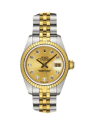 Rolex 179173/63133 champaigne 10 diamond...