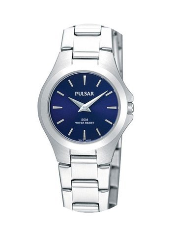 Pulsar PEGE83X1 Damenuhr silber blau mit...
