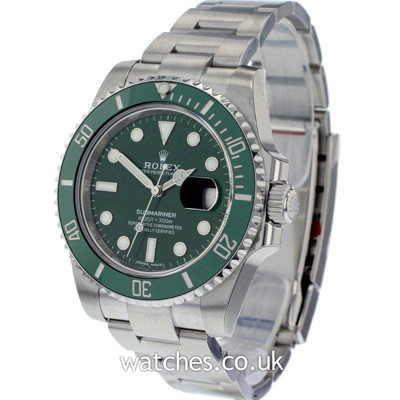 Rolex Submariner Date Green Bezel Watch ...