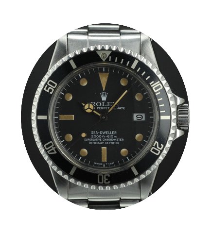 Rolex Sea-Dweller 1665 index with dark p...