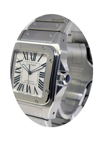 Cartier Santos 100 Steel On Bracelet Men...