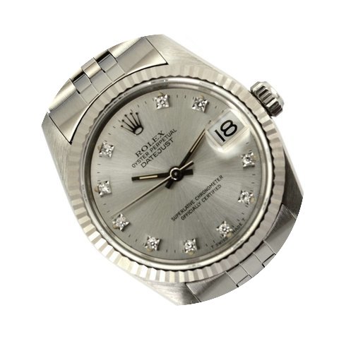 Rolex Datejust 68274 Diamonds Silver Dia...