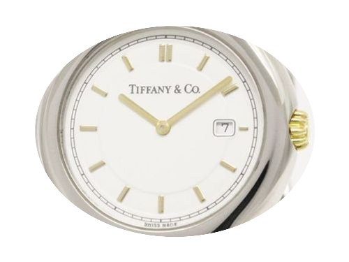 Tiffany Tesoro 18k Solid Gold Steel Quar...
