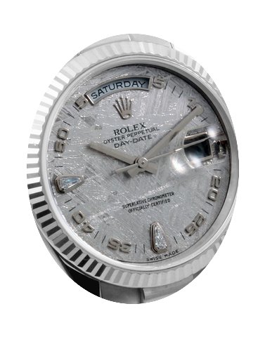 Rolex 18K White Gold Day Date Meteorite ...