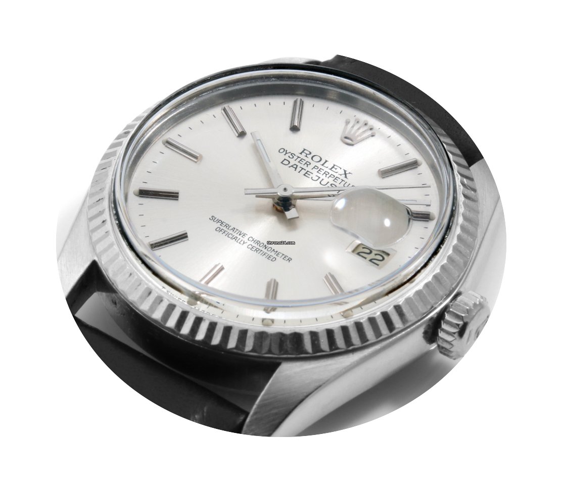 Rolex 36mm Steel Datejust Silver Dial Bl...