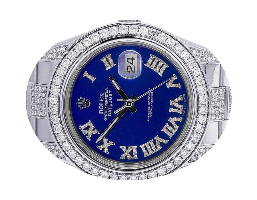 Rolex Mens Rolex Datejust II 116300 Blue...