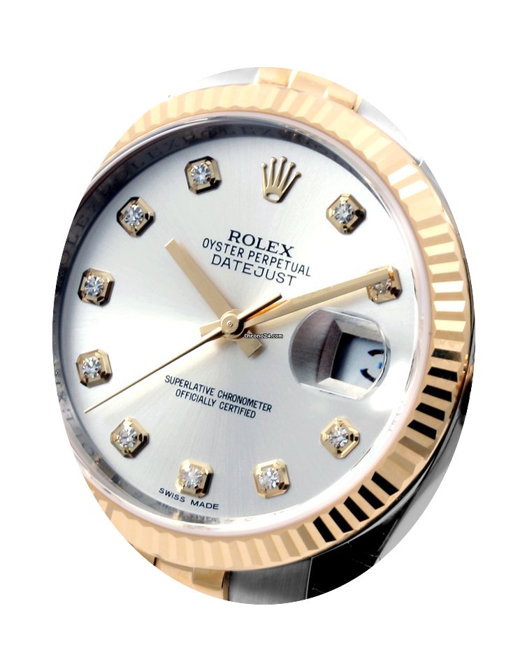 Rolex 18K/SS Mens Datejust Factory Diamo...