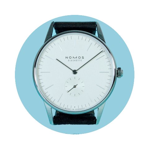 Nomos Glashütte Orion 38 weiß Saphirgl...
