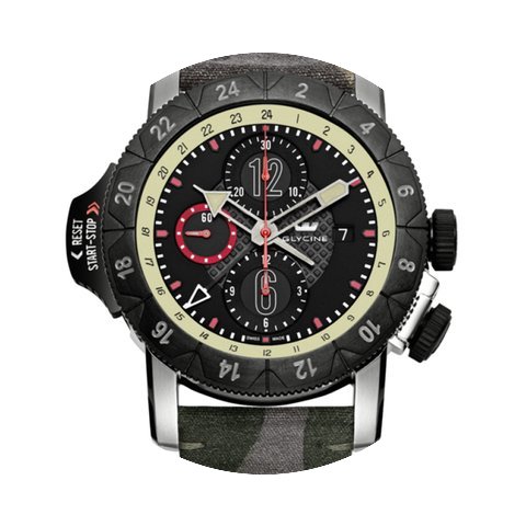 Glycine Airman Airfighter Camouflage Chr...