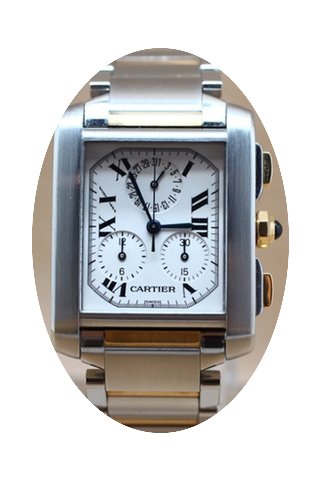 Cartier Tank Francaise Chronoflex 18K Go...