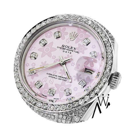 Rolex Diamond Rolex Date15200 34mm Pink ...
