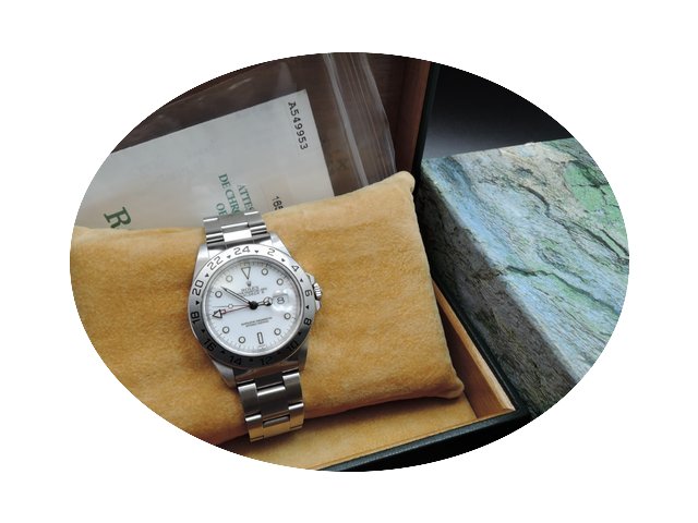 Rolex EXPLORER 2 16570 White Dial with B...