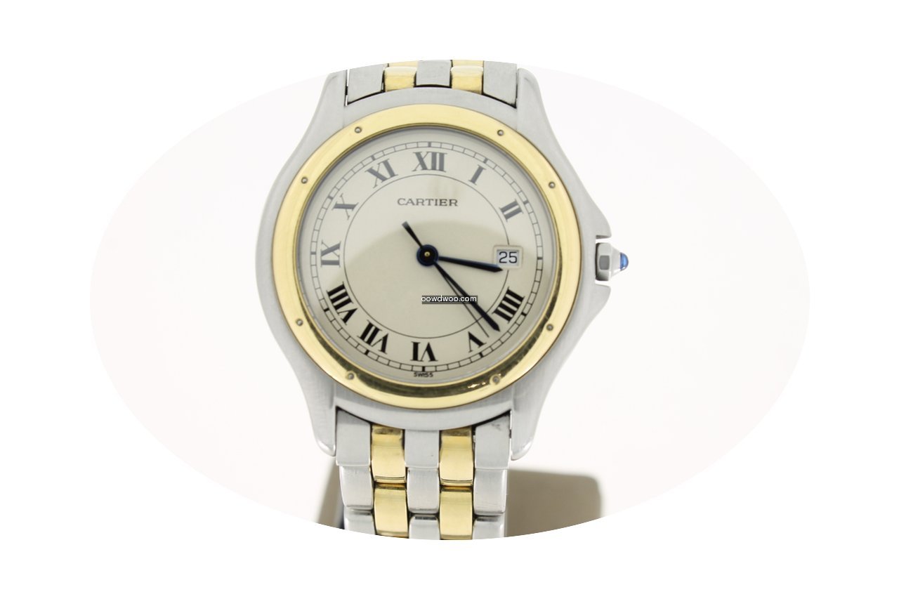 Cartier Cougar Steel/Gold 33mm Two Lines...