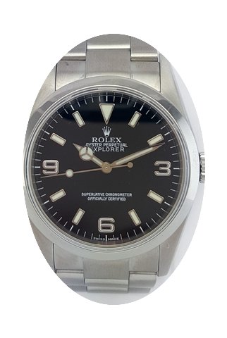 Rolex Explorer I 36mm Stainless Steel Bl...
