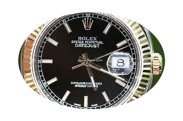 Rolex Mens 2tone Datejust 18k Yellow Gol...