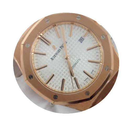 Audemars Piguet Royal Oak Rose Gold Whit...