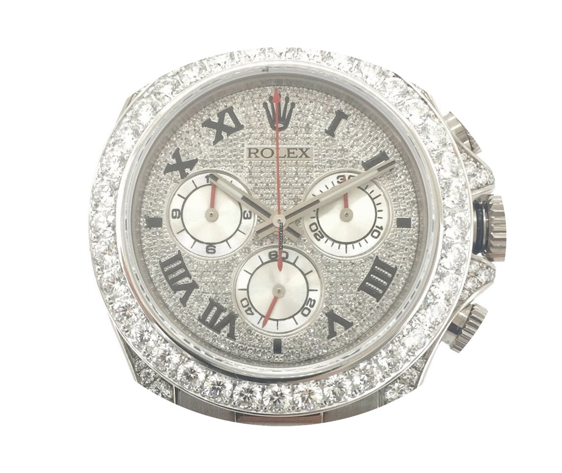 Rolex Daytona Weißgold Pave Diamonds Af...