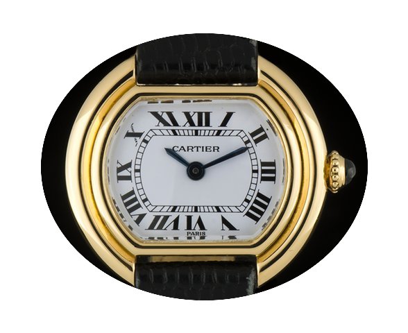 Cartier 18k Y/G White Dial Manual Wind V...