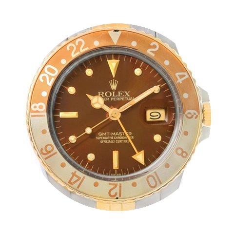 Rolex Gmt Master Rootbeer Gold Steel Nip...
