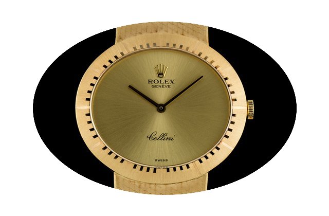 Rolex 18k Yellow Gold Oval Cellini Dress...