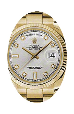Rolex Day-Date 36 118238-SLVDFO Silver D...