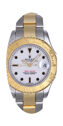Rolex Midsize Yachtmaster 2 Tone Watch W...