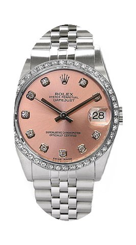 Rolex Datejust Stainless Steel Custom Di...