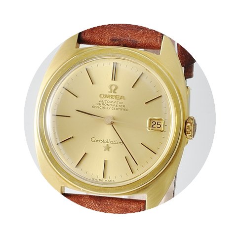 Omega Constellation Date 18K Gold Automa...