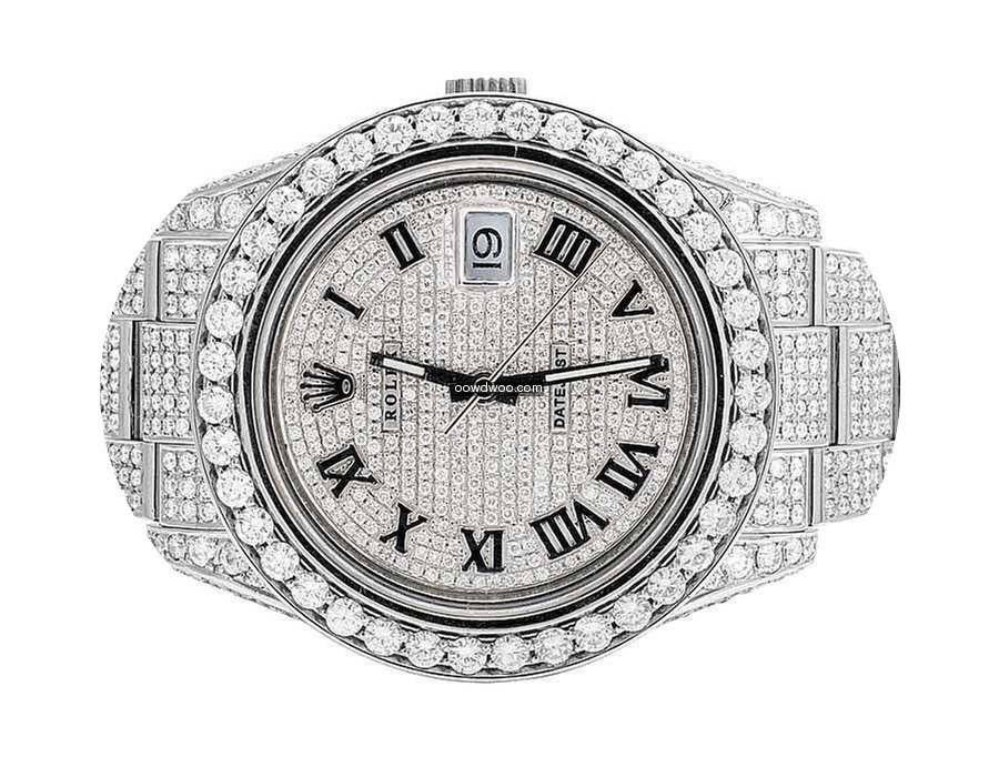 Rolex Mens Full Iced 41 MM 116300 Roman ...