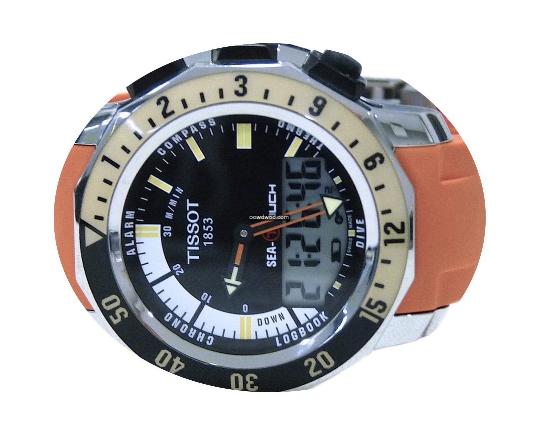 Tissot Sea Touch Orange Strap Mens Watch...