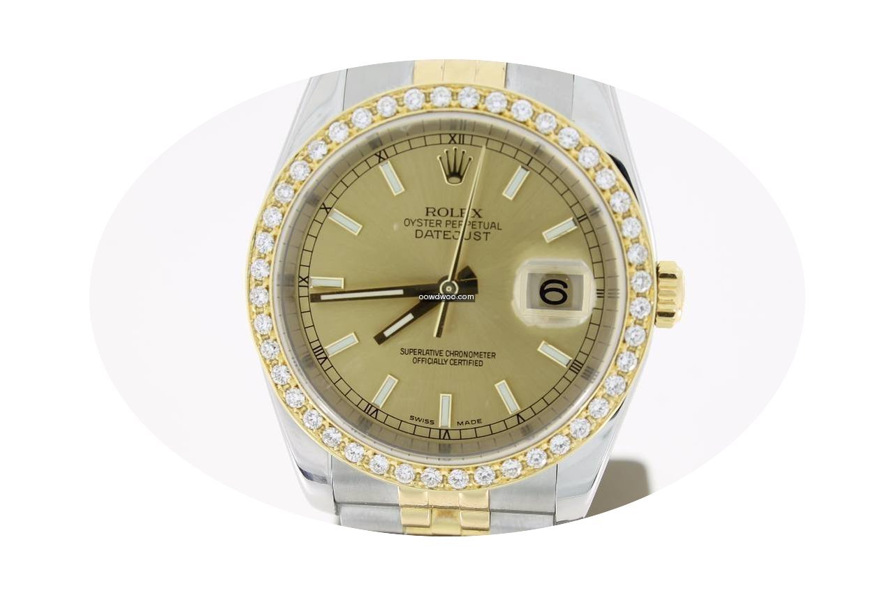 Rolex Datejust 36mm Steel/Gold AftersetD...