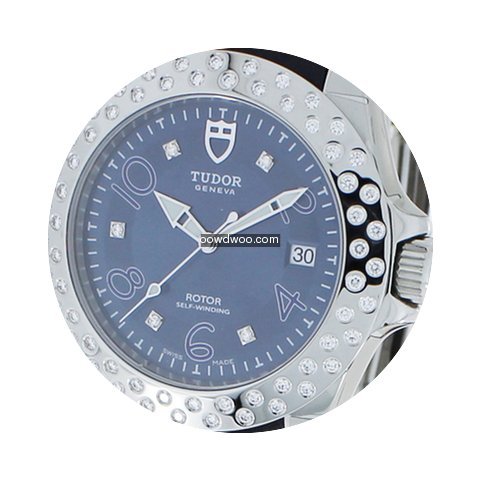 Tudor Prince Date Stahl/Leder Diamanten ...