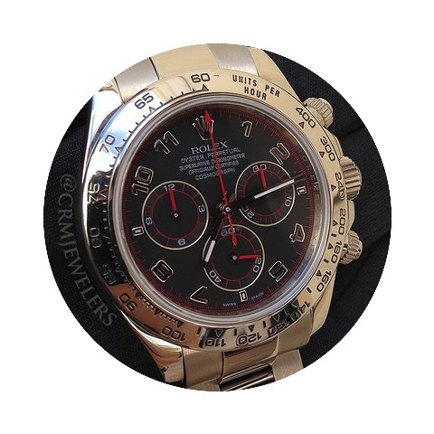 Rolex Daytona White Gold Black Arabic...