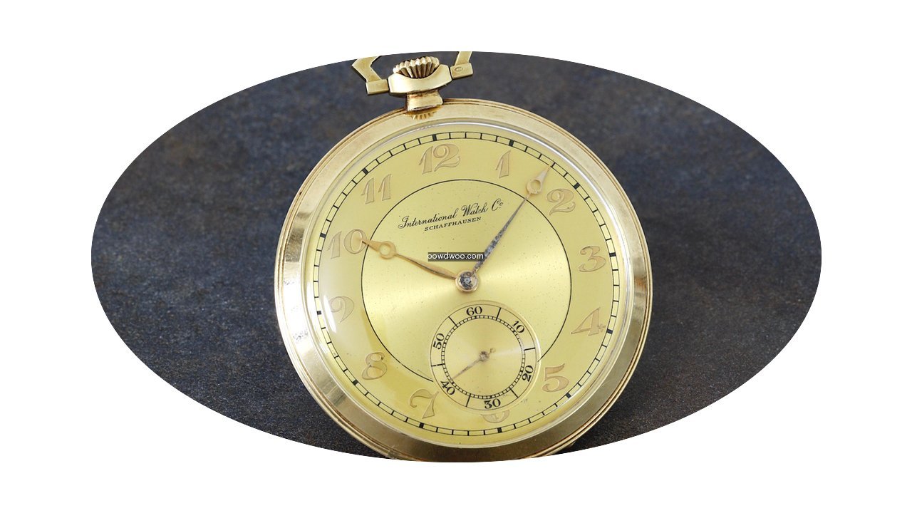 IWC 1930's 14K oversized keyless dress w...