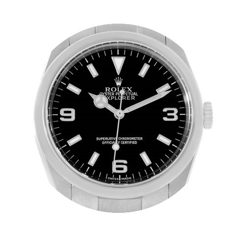 Rolex Explorer I Black Dial Stainless St...