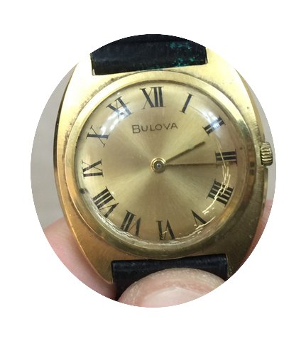 Bulova 31 mm oro gold plated steel manua...