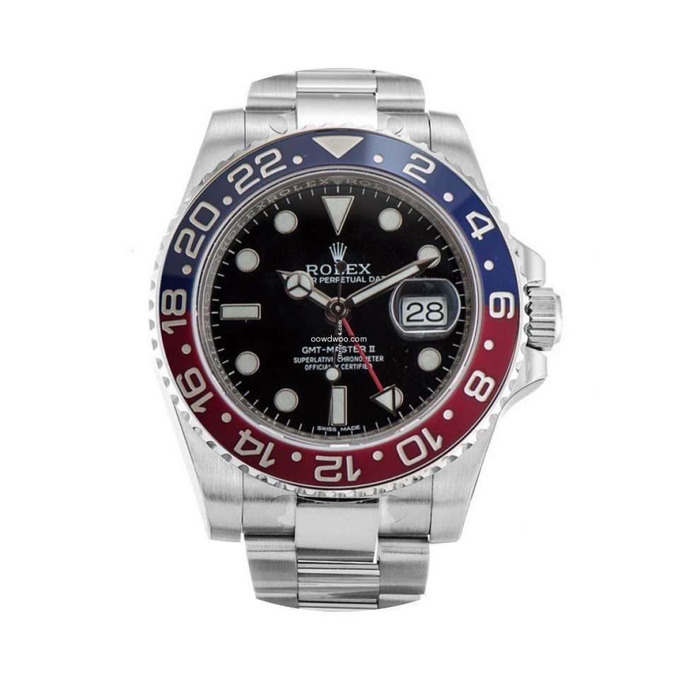 Rolex GMT-MASTER II White Gold Red & Blu...