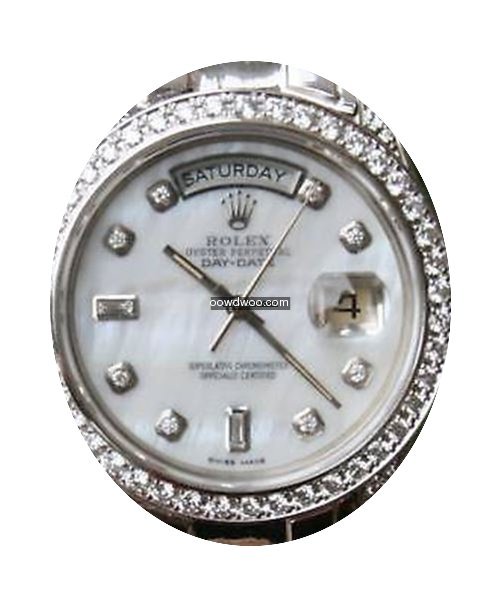 Rolex 18k White Gold Day-date Pres Maste...