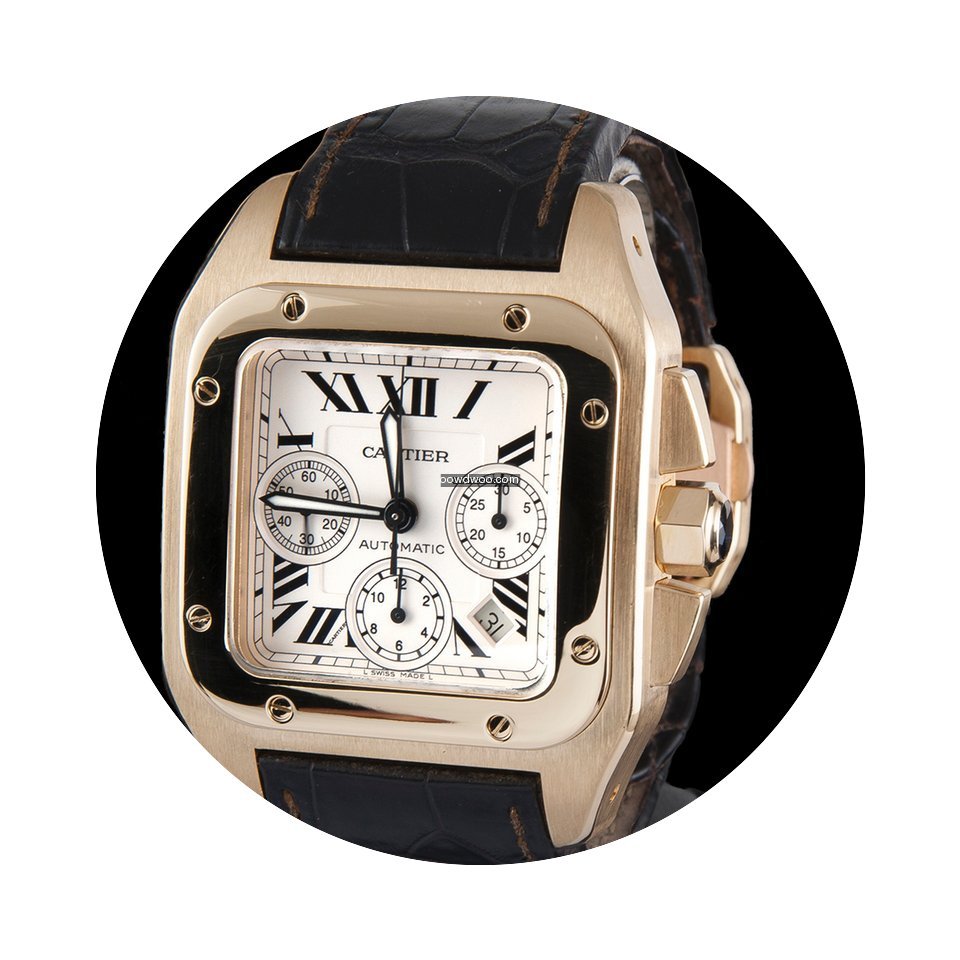 Cartier SANTOS 100 CHRONO YELLOW GOLD AU...