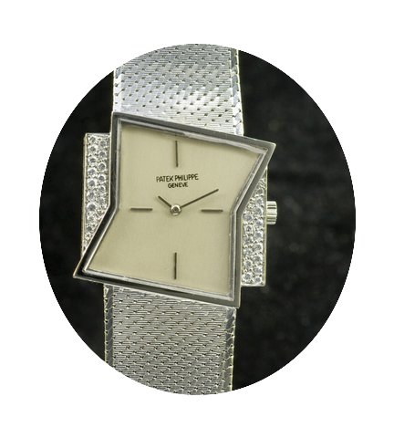 Patek Philippe 3497 Asymmetrical white g...