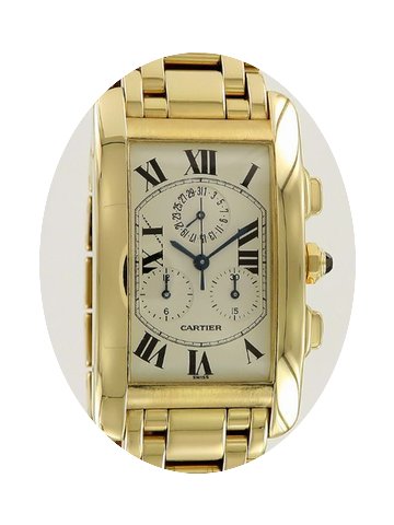 Cartier Tank Americaine Chronograph Yell...