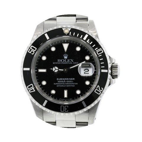 Rolex 16610 Submariner Black Dial Stainl...